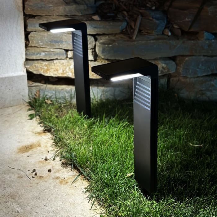 LUMISKY OSTRY Set of 2 Solar-Powered Stake Lights - H41 cm - Cool White LED