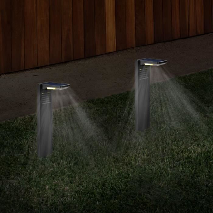 LUMISKY OSTRY Set of 2 Solar-Powered Stake Lights - H41 cm - Cool White LED