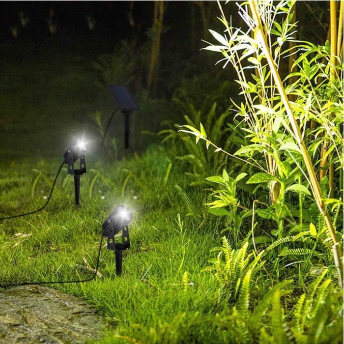 LUMISKY ROUNDY 2-in-1 Solar Spotlights for Stake or Wall Mounting - H27 cm - Cool White LED