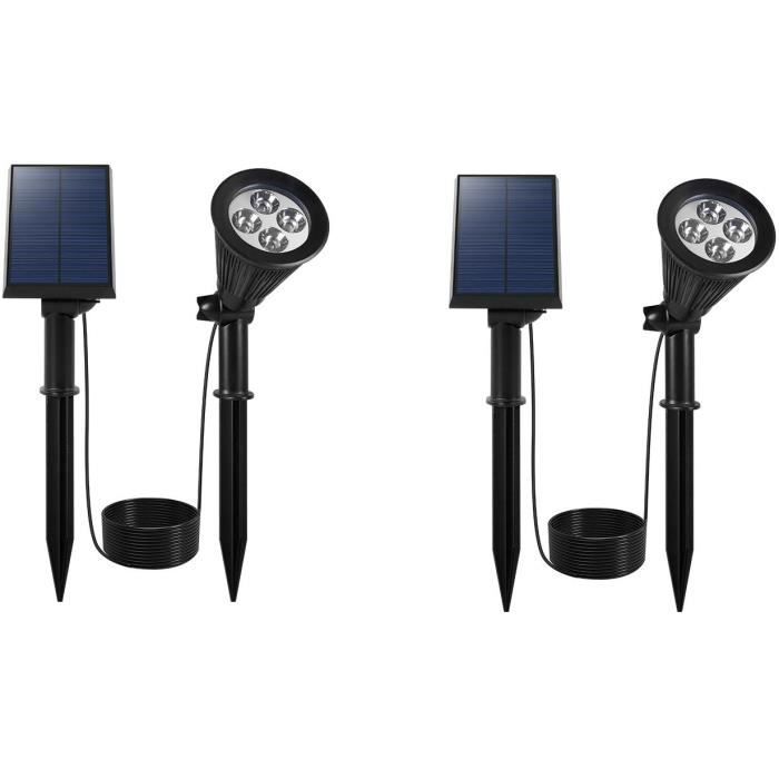 LUMISKY SPIKY AWAY W34 2-in-1 Solar Spotlight for Stake or Wall Mounting - H42 cm - White LED