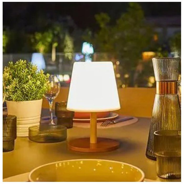 LUMISKY STANDY MINI WOOD SOLAR Table Lamp - H25 cm - Dimmable LED