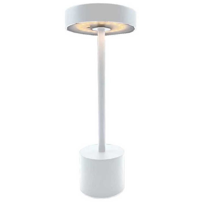 LUMISKY ROBY WHITE Wireless Table Lamp - H30 cm - Aluminum Touch Control