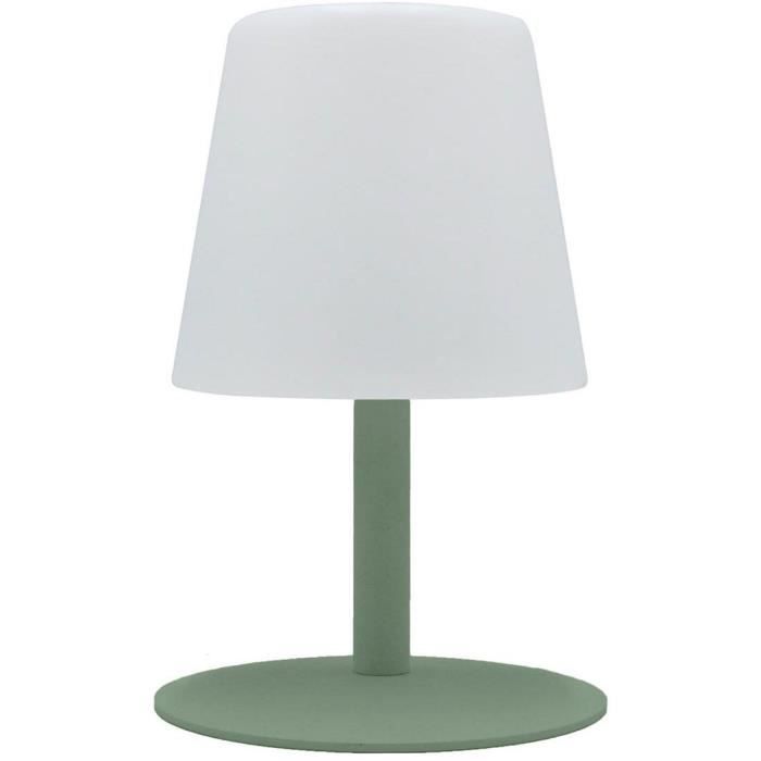 LUMISKY STANDY MINI Wireless Table Lamp - H25 cm - Olive Green Steel Base - Warm White and White LED