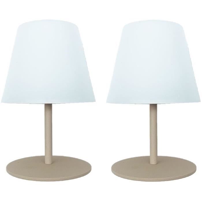 LUMISKY Set of 2 Wireless Table Lamps - TWINS - Cream - 16 cm - LED H16