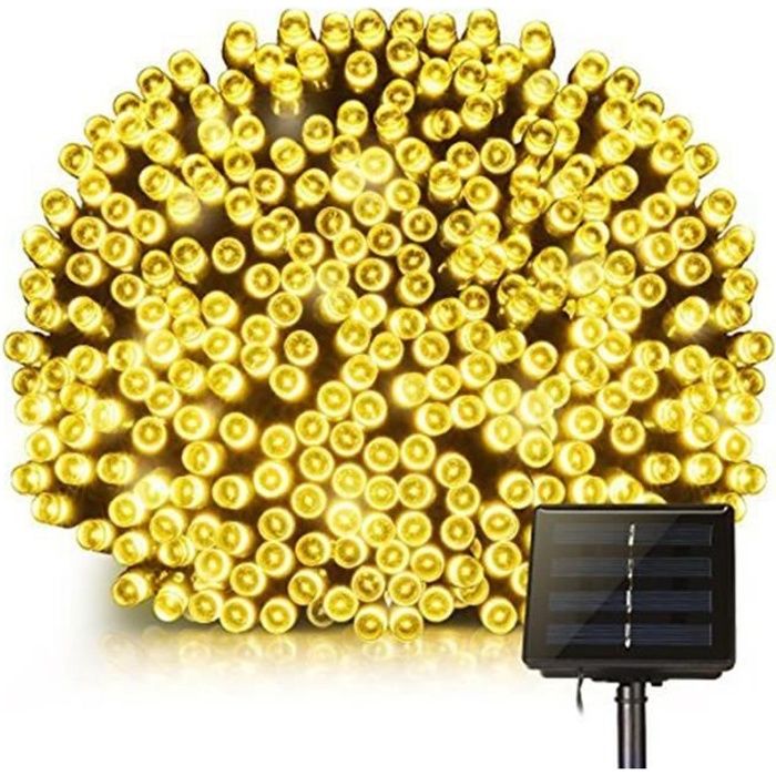 LUMISKY YOGY WARM Solar String Lights - 400 Warm White LEDs - 3.3 m - 8 Modes