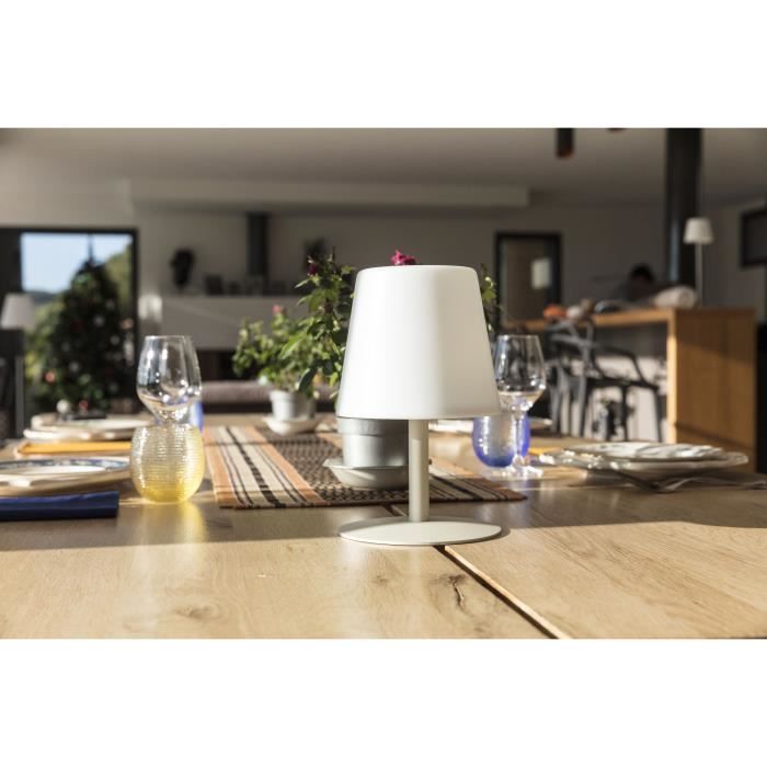 LUMISKY Standy Mini Cream LED Table Lamp - Cordless - Warm White/Cool White - 8-Hour Battery Life