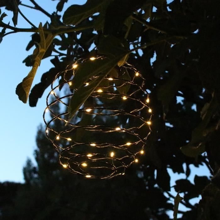 LUMISKY Solar Pendant Light - ORION - H37 cm - Micro Spiral - Warm White LED