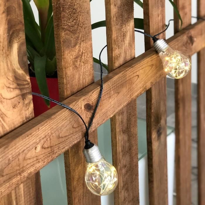 LUMISKY Solar String Lights - FANTASY STAR SOLAR - 3.75 m - 10 Micro Copper Bulbs - Warm White LED