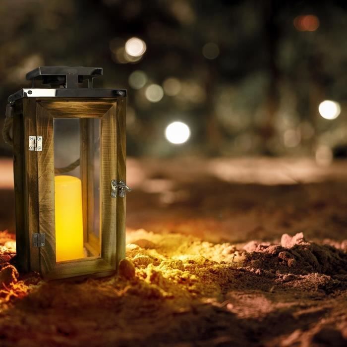LUMISKY Solar Lantern - OAKY - Candle Effect - Warm White LED