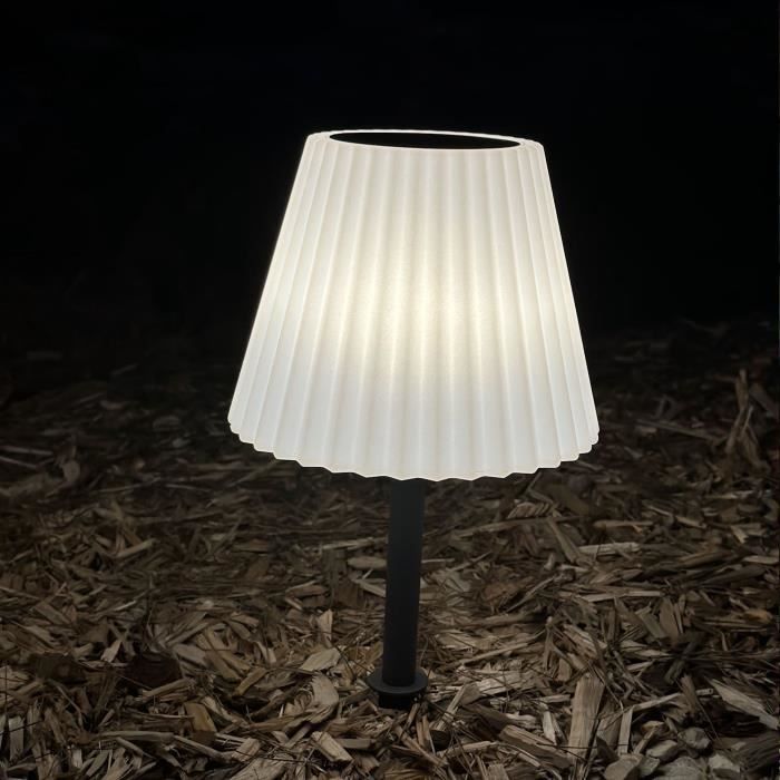 LUMISKY 2-in-1 Solar Table Lamp - BOUFFANT - H62 cm - Dimmable White LED