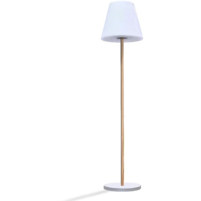 LUMISKY Solar Floor Lamp - STANDY WOOD SOLAR - H150 cm - Dimmable Warm White LED