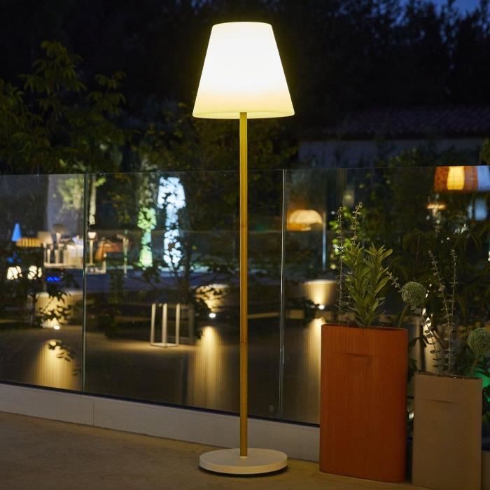 LUMISKY Solar Floor Lamp - STANDY WOOD SOLAR - H150 cm - Dimmable Warm White LED