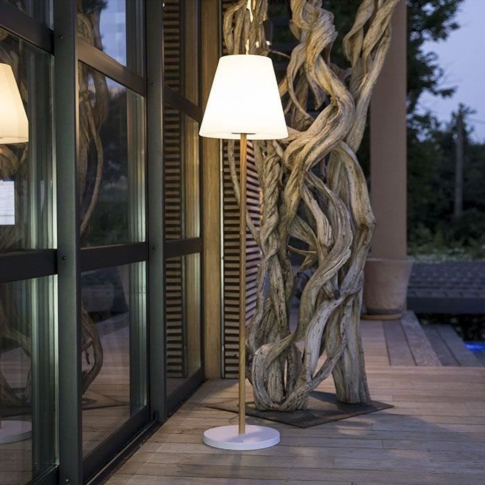 LUMISKY Solar Floor Lamp - STANDY WOOD SOLAR - H150 cm - Dimmable Warm White LED