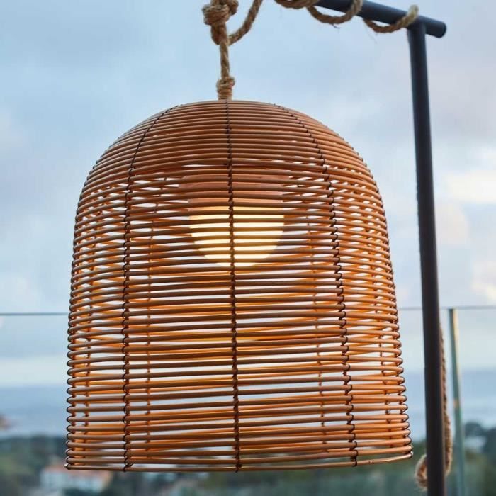 LUMISKY HANG BOHEME Portable Pendant Light, H35 cm, Poly Rattan, Warm White LED