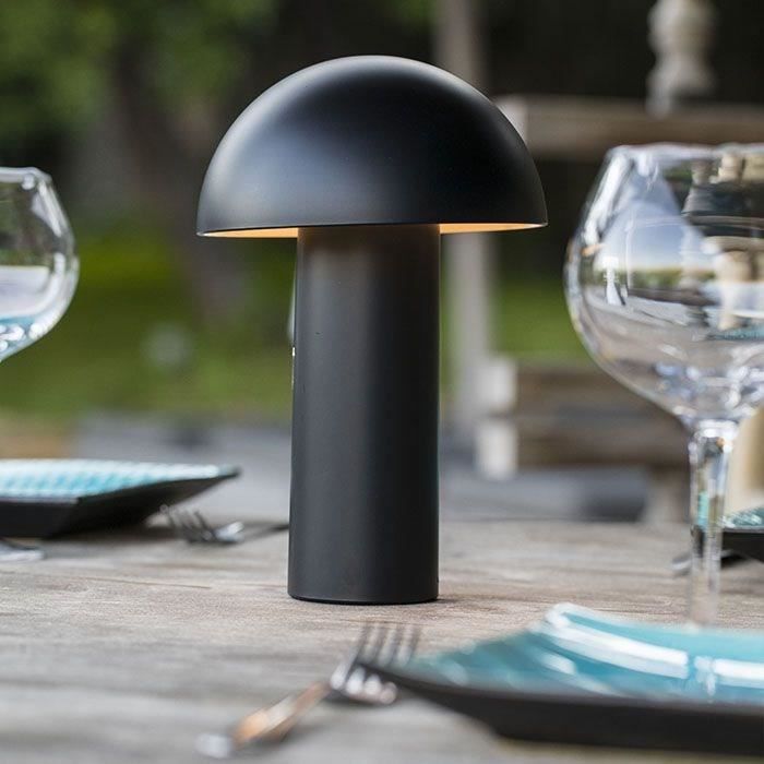 LUMISKY Wireless Table Lamp - TOD BLACK - H28 cm - Adjustable Head - Warm White LED