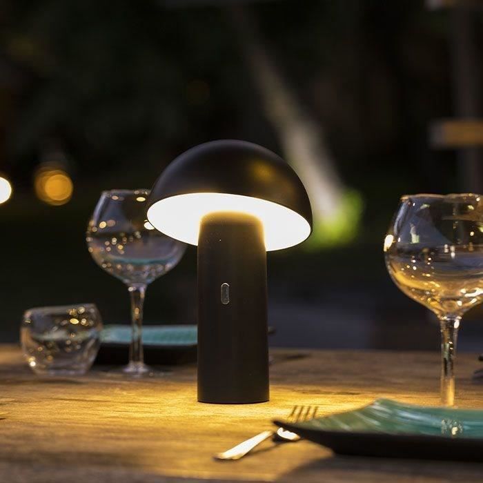 LUMISKY Wireless Table Lamp - TOD BLACK - H28 cm - Adjustable Head - Warm White LED