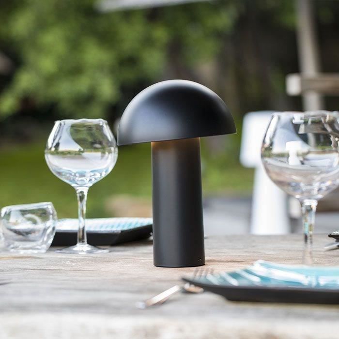 LUMISKY Wireless Table Lamp - TOD BLACK - H28 cm - Adjustable Head - Warm White LED