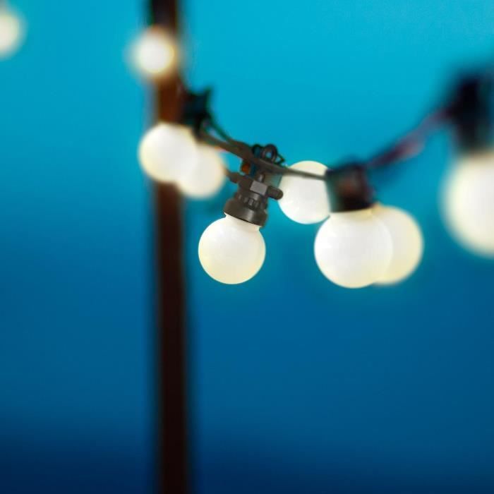 LUMISKY Solar String Lights - PARTY MILKY SOLAR - 5.70 m - 8 Modes - 10 Warm White LED Globes