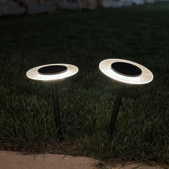 LUMISKY Solar Stake Lights Set of 2 - UFO - H35 cm - Warm White LED