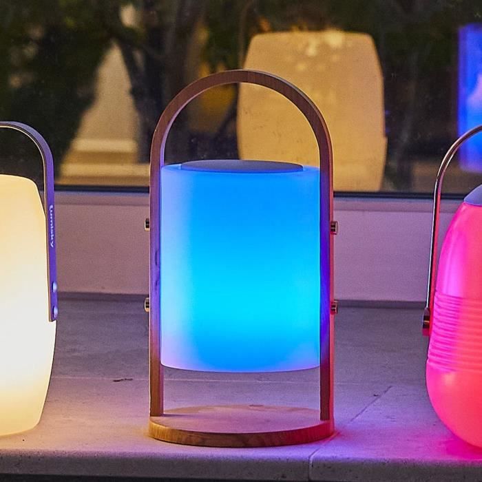 LUMISKY Woody Play Bluetooth Speaker Lamp - H37 cm - Wooden Handle - Dimmable LED