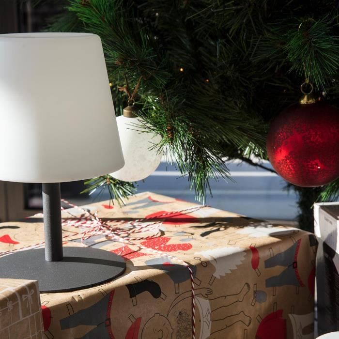 Lumisky Standy Mini Rock Wireless LED Table Lamp - H 25 cm - Grey and White
