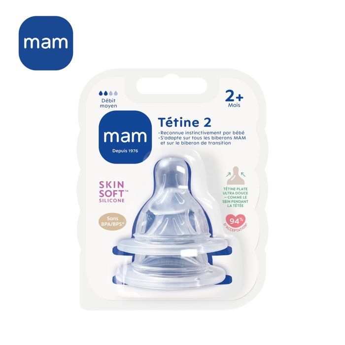 MAM Anatomical Silicone Teat for Babies - Soft and Breast-Like Design