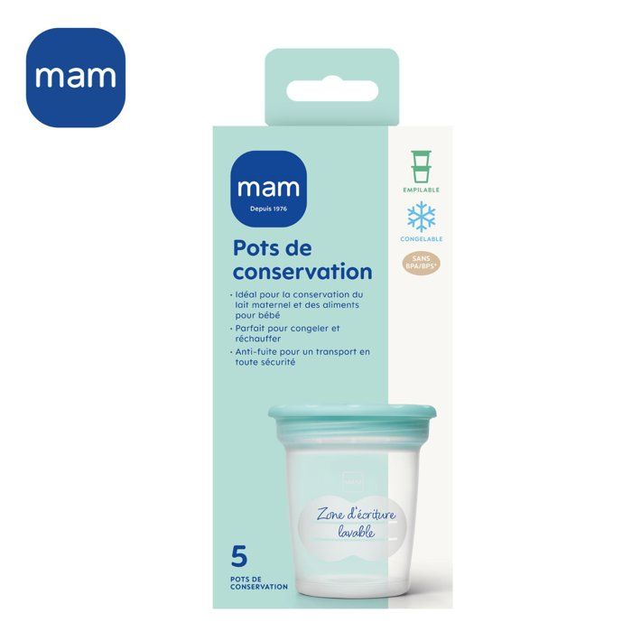 MAM Breastfeeding Storage Container 120 ml - Pack of 5