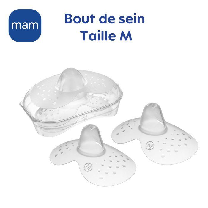 MAM Nipple Shield Size M - Silicone - Sterilizing Box X2