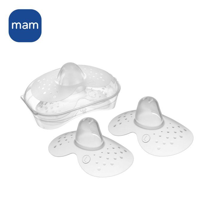 MAM Nipple Shield Size L - Silicone - Sterilizing Box X2