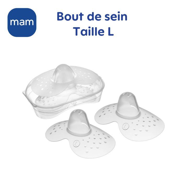 MAM Nipple Shield Size L - Silicone - Sterilizing Box X2