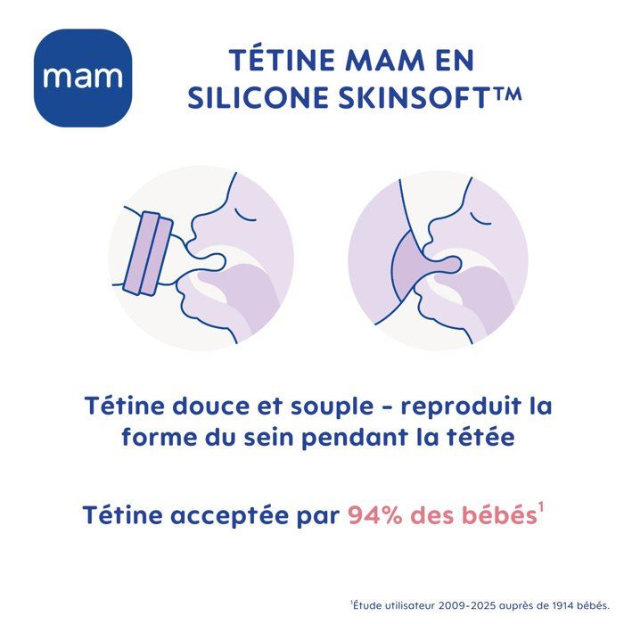 MAM Set of 2 Easy Start Anti-Colic Baby Bottles 260 ml - Lilac + Sand