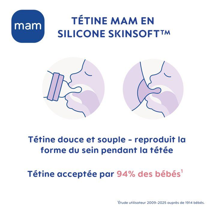 Biberon - MAM BABY - Easy Active - +6 mois - 330 ml - Tétine débit X - Ice