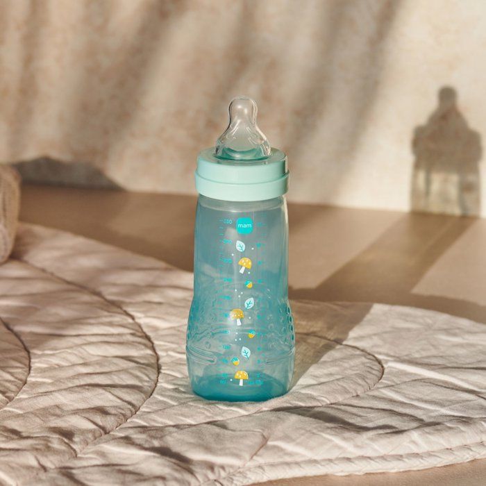 Biberon - MAM BABY - Easy Active - +6 mois - 330 ml - Tétine débit X - Ice