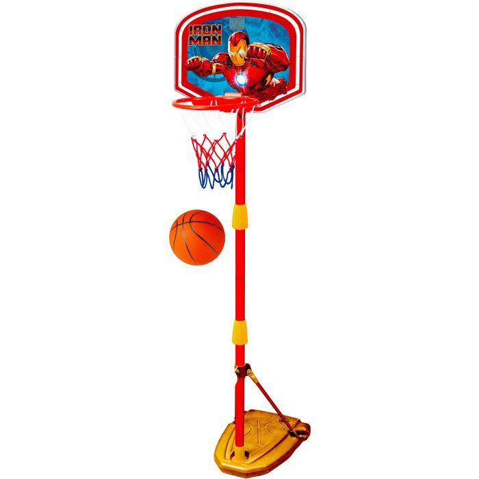 Basketball Hoop MARVEL Iron Man Adjustable 100-160 cm with Sounds and Lights