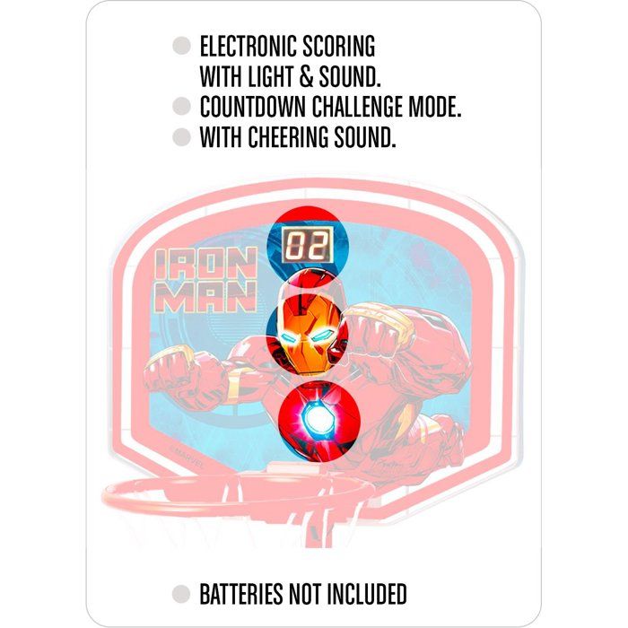 Basketball Hoop MARVEL Iron Man Adjustable 100-160 cm with Sounds and Lights
