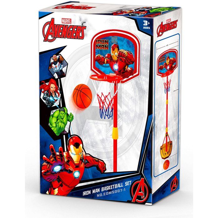 Basketball Hoop MARVEL Iron Man Adjustable 100-160 cm with Sounds and Lights