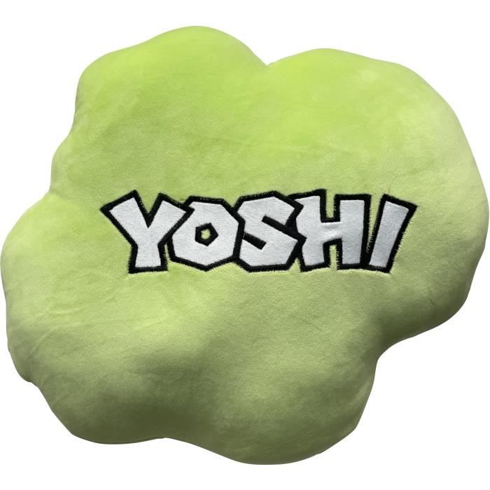 3D Cushion - MARIO BROS - Yoshi Face - Microfiber - 40 cm
