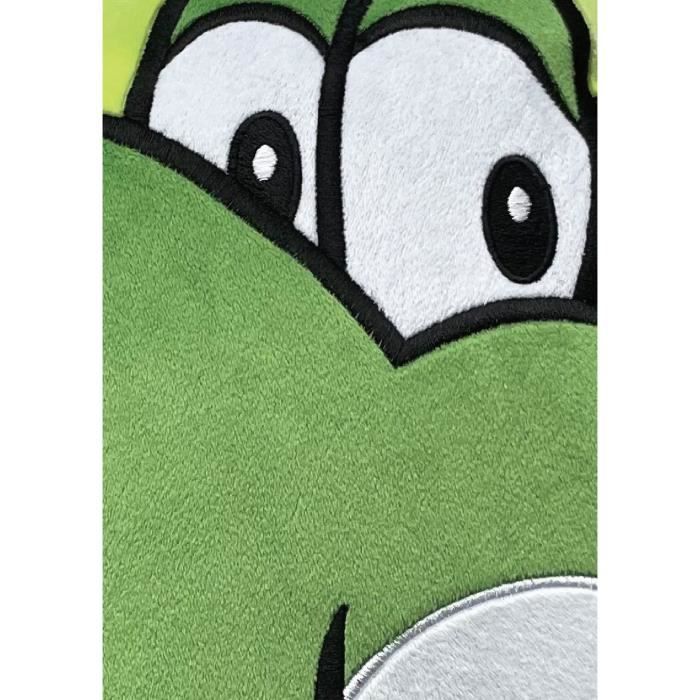 3D Cushion - MARIO BROS - Yoshi Face - Microfiber - 40 cm