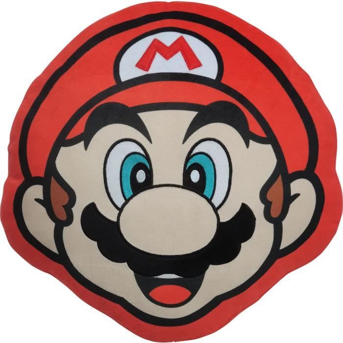 3D Cushion - MARIO BROS - Mario Face - Microfiber - 40 cm