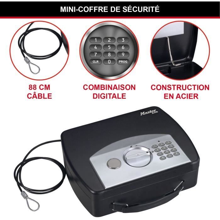 Master Lock Small Portable Safe - Electronic Combination Lock P008EML