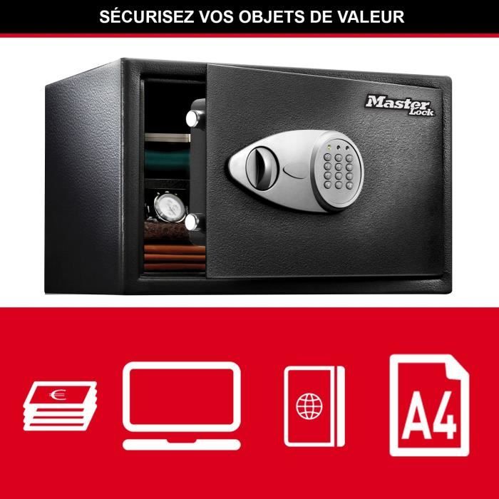 Master Lock Large Combination Safe - Programmable Electronic Lock - Black and Metallic Grey - Model X125ML