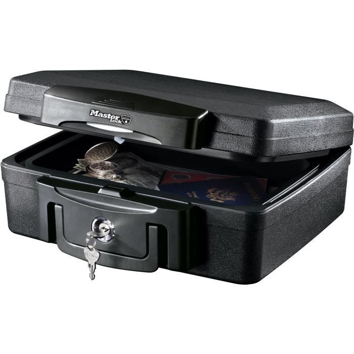 Master Lock Fireproof Safe - Waterproof with Key - 4.9 L - Model H0100EURHRO