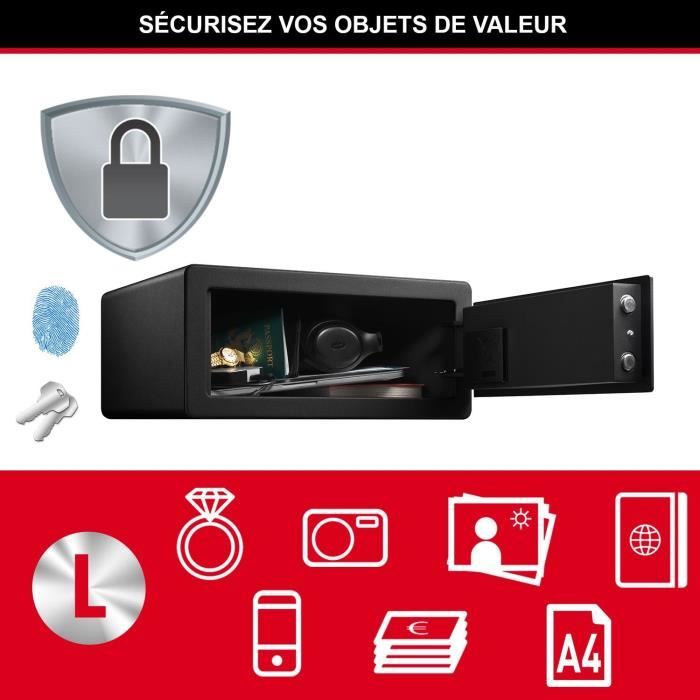 Master Lock LX110BEURHRO Biometric Safe - Black - 19.5 x 43 x 37 cm