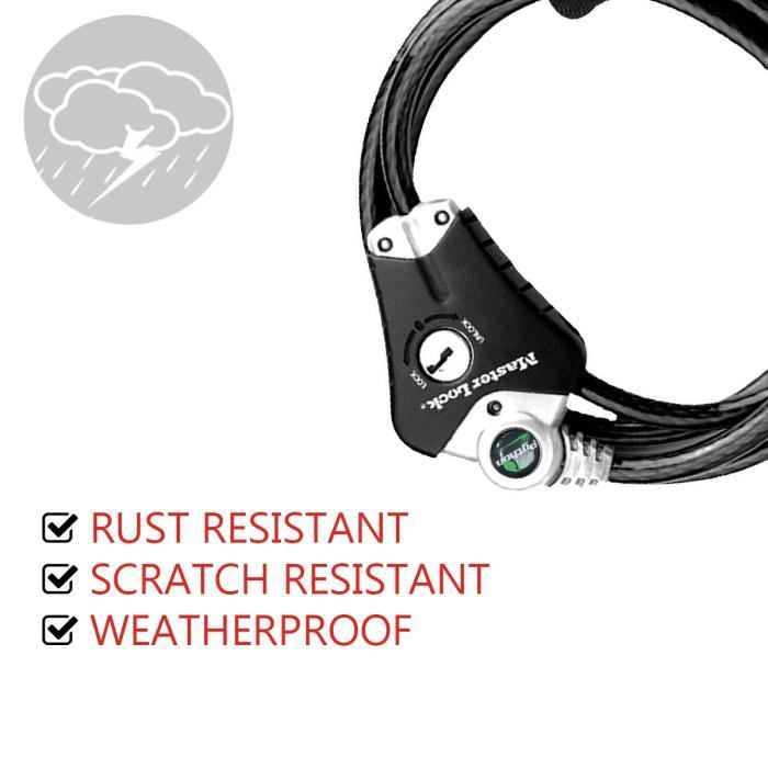 Master Lock Adjustable Anti-Theft Cable 30 cm to 1.8 m - 8417EURDPRO