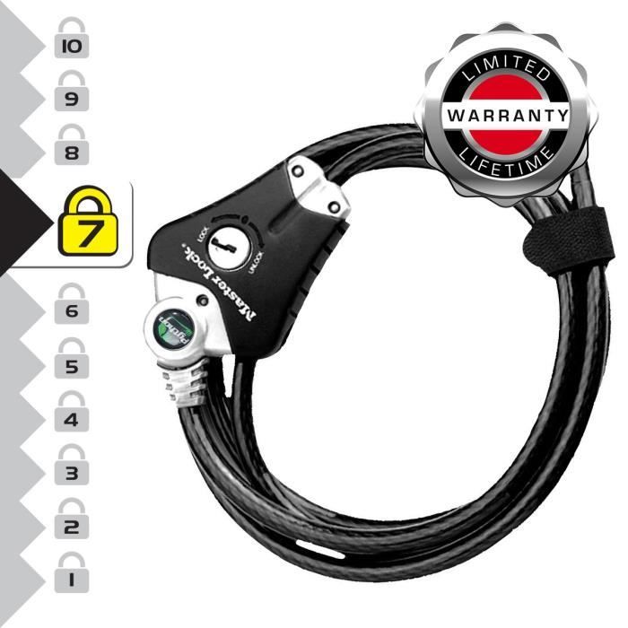 Master Lock Adjustable Anti-Theft Cable 30 cm to 1.8 m - 8417EURDPRO
