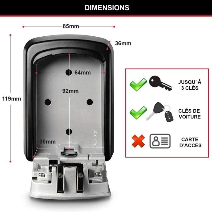 MASTER LOCK Secure Key Box [Medium] [Wall Mounted] - 5401EURD - Select Access Share your keys securely