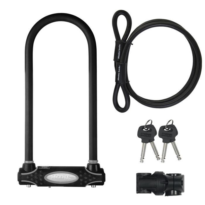 Master Lock U-lock with Cable, XL Model, Sold Secure Gold, Police Approved