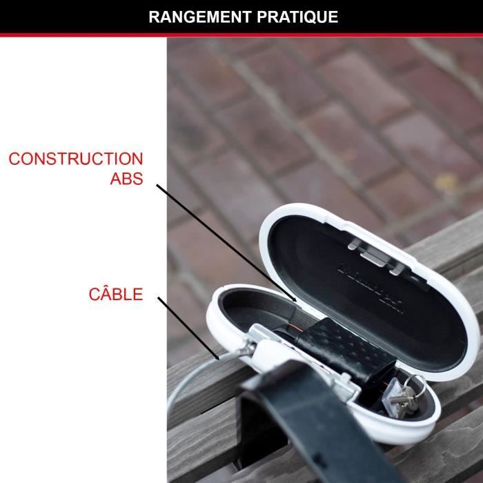 Mini Portable Safe - MASTER LOCK - 5900EURDWHT - With Cable - Combination Lock - White