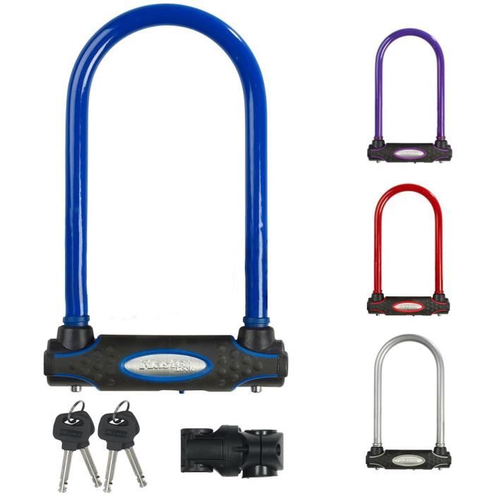 MASTER LOCK U-lock for Bicycles with Key - Hardened Steel Body - Double Locking Shackle 8195EURDPROCOL
