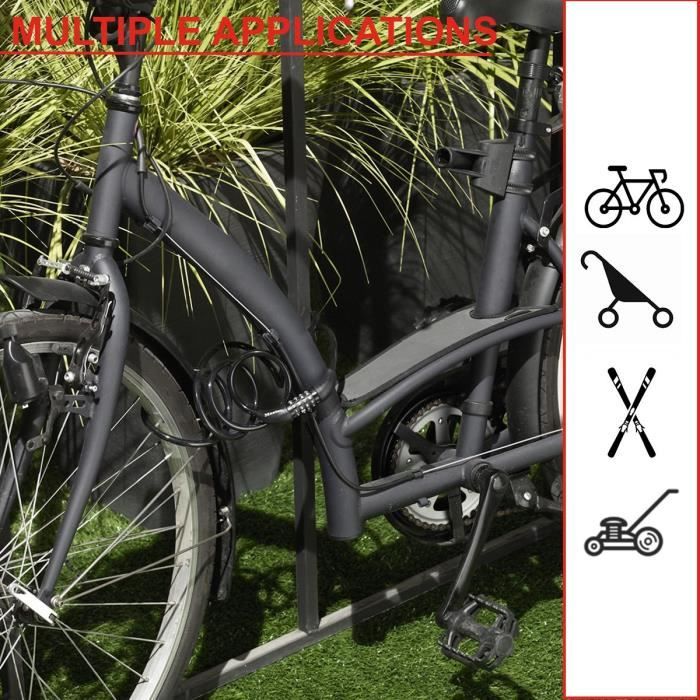 MASTER LOCK Bike Lock - Twisted Cable, 1.8 m, Programmable Combination - 8221EURDPRO